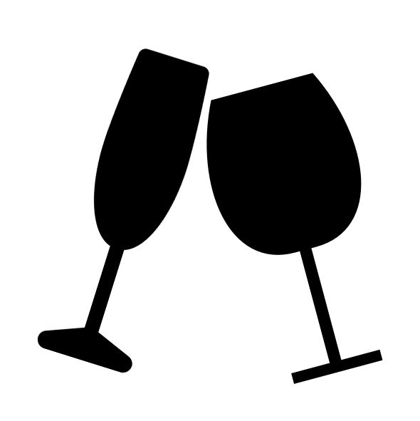 Champagne Flute with a Wine Glass